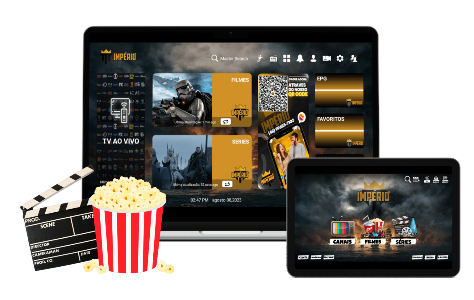 Ilustração de Streaming BoomFlix